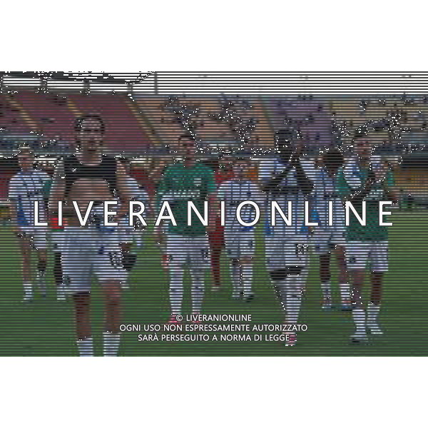 TVEM September 24, 2024 Lecce, Italy - US Lecce vs US Sassuolo - Coppa Italia round of 16 match 2024/25 - Via Del Mare Stadium. In the pic: the US Sassuolo players applauds fans foto emmanuele mastrodonato-ag aaldo liverani sas