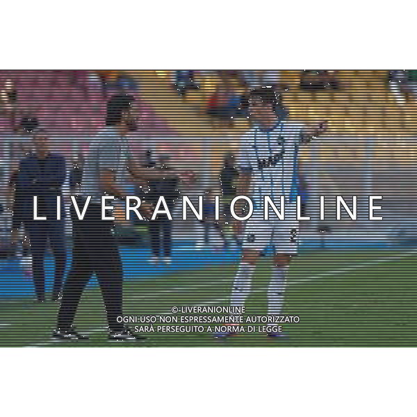 TVEM September 24, 2024 Lecce, Italy - US Lecce vs US Sassuolo - Coppa Italia round of 16 match 2024/25 - Via Del Mare Stadium. In the pic: coach Fabio Grosso of US Sassuolo and Cas Odenthal of US Sassuolo foto emmanuele mastrodonato-ag aaldo liverani sas