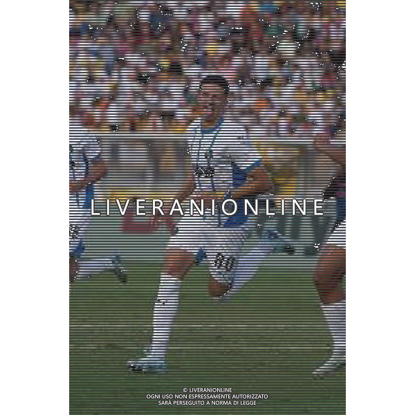 TVEM September 24, 2024 Lecce, Italy - US Lecce vs US Sassuolo - Coppa Italia round of 16 match 2024/25 - Via Del Mare Stadium. In the pic: Tarik Muharemovic of US Sassuolo celebrates after scoring a goal foto emmanuele mastrodonato-ag aaldo liverani sas