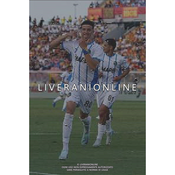 TVEM September 24, 2024 Lecce, Italy - US Lecce vs US Sassuolo - Coppa Italia round of 16 match 2024/25 - Via Del Mare Stadium. In the pic: Tarik Muharemovic of US Sassuolo celebrates after scoring a goal foto emmanuele mastrodonato-ag aaldo liverani sas