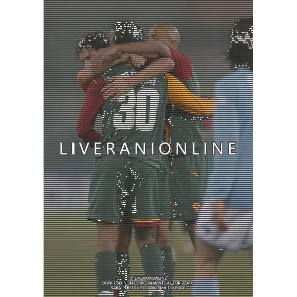 Roma 11/01/2006 Roma-Napoli Tim Cup 2005/2006 Nella foto: Gioia dei giocatori della Roma Ph Gianni Nucci/Agenzia Aldo Liverani