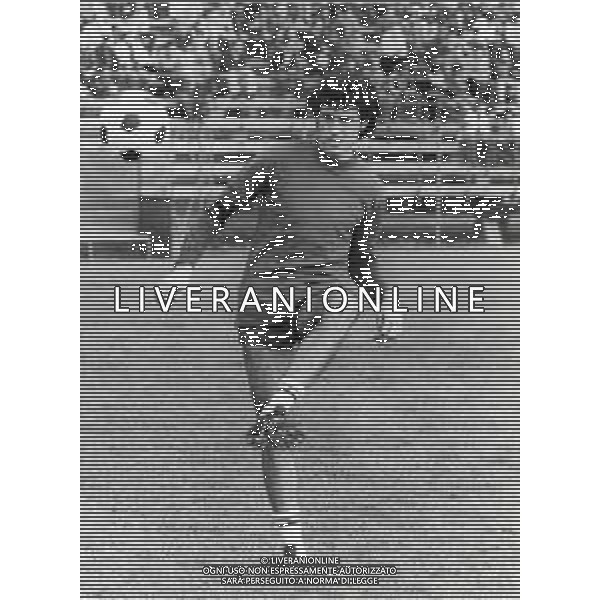 DIAP-RETROSPETTIVA ROBERTO SCARNECCHIA CALCIATORE NELLA FOTO ROBERTO SCARNECCHIA CON LA MAGLIA DELLA ROMA CALCIO AG ALDO LIVERANI SAS 
