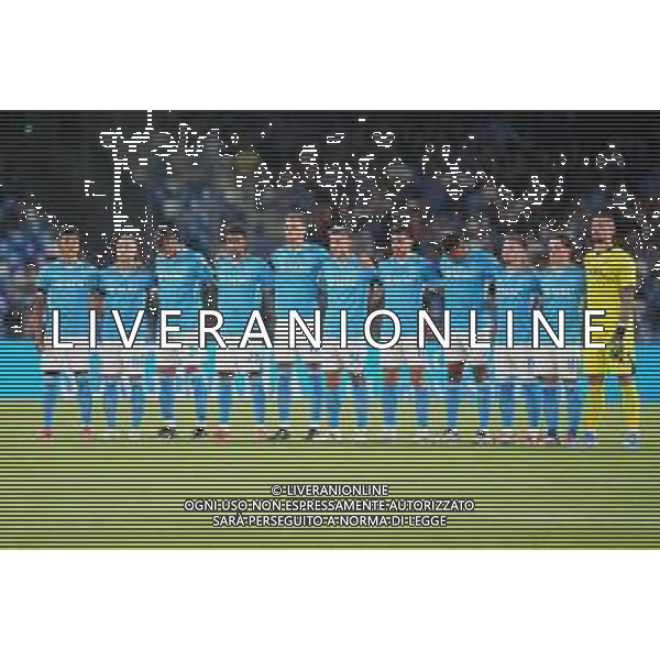 Napoli, Palermo Coppa Italia Nella foto: Minuto di silenzio per le vittime di Saviano Foto Mosca, Ag.Liverani -NAPOLI - PALERMO COPPA ITALIA 06.09.2024