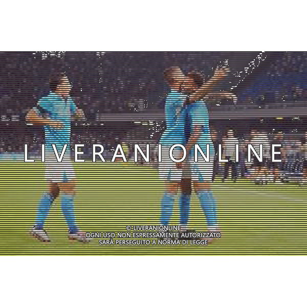 Napoli, Palermo Coppa Italia Nella foto: esultanza Cyril Ngonge Foto Mosca, Ag.Liverani -NAPOLI - PALERMO COPPA ITALIA 06.09.2024