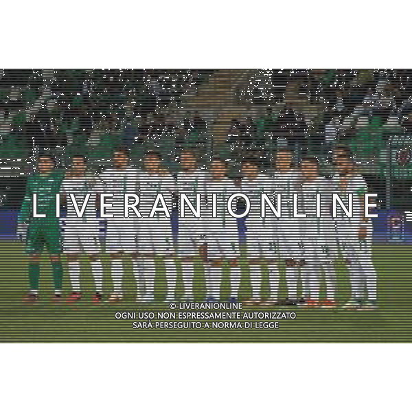 TVEM September 26, 2024 Monopoli, Italy - SS Monopoli 1966 vs Benevento Calcio - Serie C Girone C 2024/25 - Vito Simone Veneziani Stadium. In the pic: Monopoli team line up - FORMAZIONE ©Emmanuele Mastrodonato/AGENZIA ALDO LIVERANI SAS