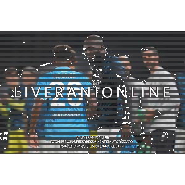 Napoli, Palermo Coppa Italia Nella foto: Esultanza Cyril Ngonge, Romelu Lukaku Foto Mosca, Ag.Liverani -NAPOLI - PALERMO COPPA ITALIA 26.09.2024