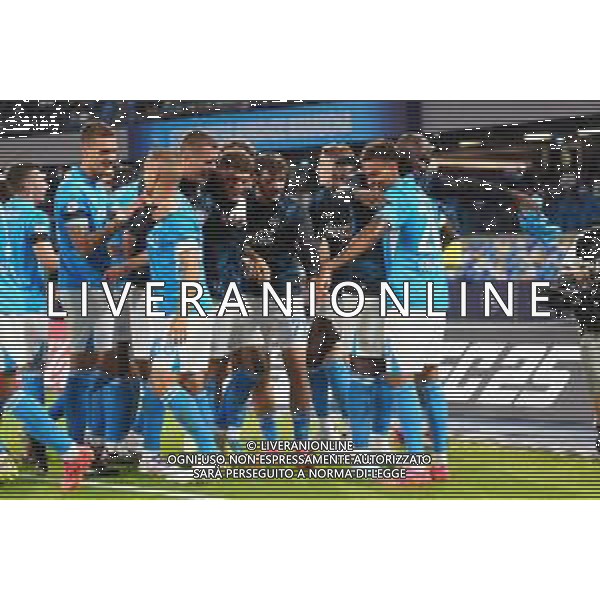 Napoli, Palermo Coppa Italia Nella foto: Esultanza Cyril Ngonge Foto Mosca, Ag.Liverani -NAPOLI - PALERMO COPPA ITALIA 26.09.2024