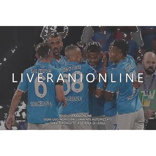 Napoli, Palermo Coppa Italia Nella foto: esultanza Cyril Ngonge Foto Mosca, Ag.Liverani -NAPOLI - PALERMO COPPA ITALIA 26.09.2024