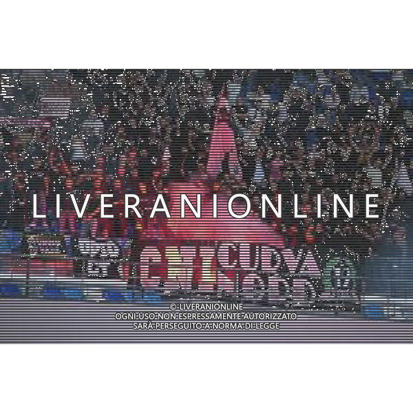 Napoli, Palermo Coppa Italia Nella foto: Tifosi - lanci di petardi e fumogeni Foto Mosca, Ag.Liverani -NAPOLI - PALERMO COPPA ITALIA 26.09.2024