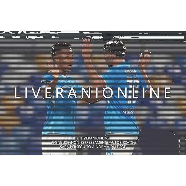 Napoli, Palermo Coppa Italia Nella foto: esultanza David Neres Foto Mosca, Ag.Liverani -NAPOLI - PALERMO COPPA ITALIA 26.09.2024
