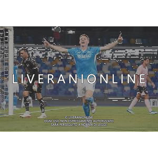 Napoli, Palermo Coppa Italia Nella foto: esultanza Scott McTominay Foto Mosca, Ag.Liverani -NAPOLI - PALERMO COPPA ITALIA 26.09.2024