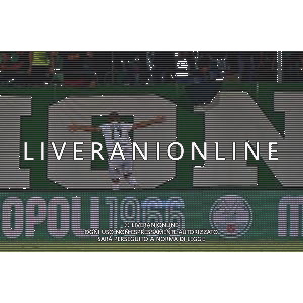 TVEM September 26, 2024 Monopoli, Italy - SS Monopoli 1966 vs Benevento Calcio - Serie C Girone C 2024/25 - Vito Simone Veneziani Stadium. In the pic: Orlando Viteritti of Monopoli celebrates after scoring a goal ©Emmanuele Mastrodonato/AGENZIA ALDO LIVERANI SAS