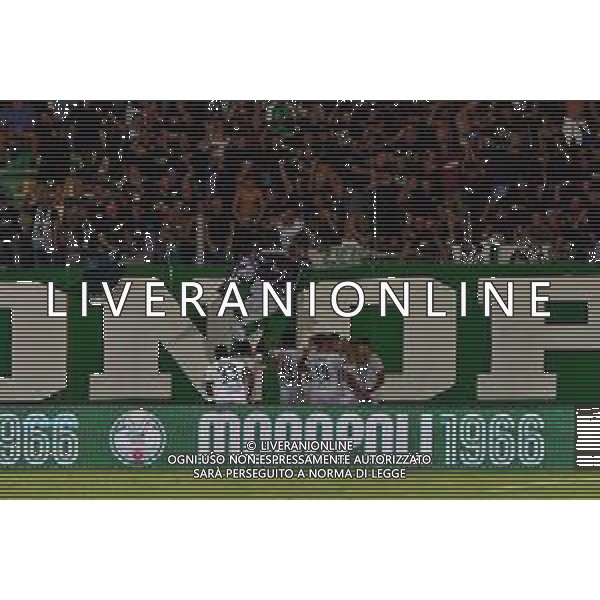 TVEM September 26, 2024 Monopoli, Italy - SS Monopoli 1966 vs Benevento Calcio - Serie C Girone C 2024/25 - Vito Simone Veneziani Stadium. In the pic: Orlando Viteritti of Monopoli celebrates after scoring a goal with teammates ©Emmanuele Mastrodonato/AGENZIA ALDO LIVERANI SAS