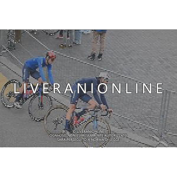 27-09-2024 Allenamento 3 Mondiali Zurich 2024; 2024, Soudal - Quick Step; 2024, Lidl - Trek; Cattaneo, Mattia; Bagioli, Andrea; Zurigo; ©SIROTTI/AGENZIA ALDO LIVERANI SAS