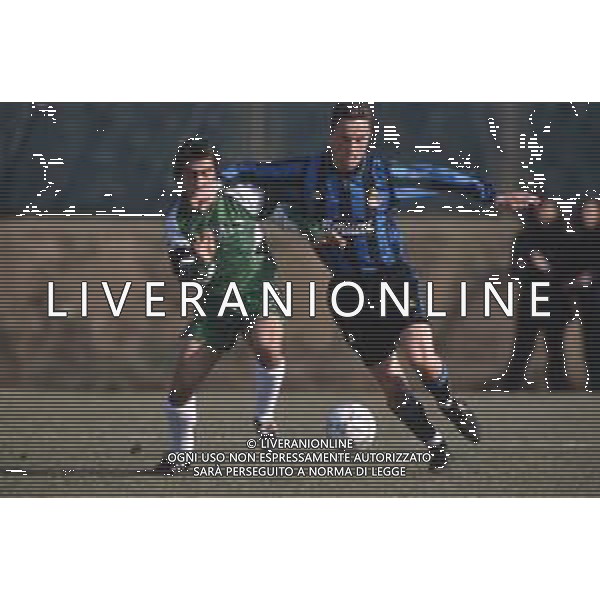DIAP-RETROSPETTIVA MIRKO TACCOLA CALCIATORE NELLA FOTO MIRKO TACCOLA CON LA MAGLIA DELL\'INTER AG ALDO LIVERANI SAS