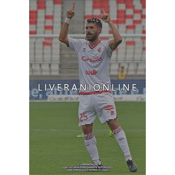 TVEM September 28, 2024 Bari, Italy - SSC Bari vs Cosenza Calcio - Italian soccer serie B 2024/25 - San Nicola Stadium. In the pic: Raffaele Pucino of SSC Bari celebrates after scoring a goal ©Emmanuele Mastrodonato/AGENZIA ALDO LIVERANI SAS