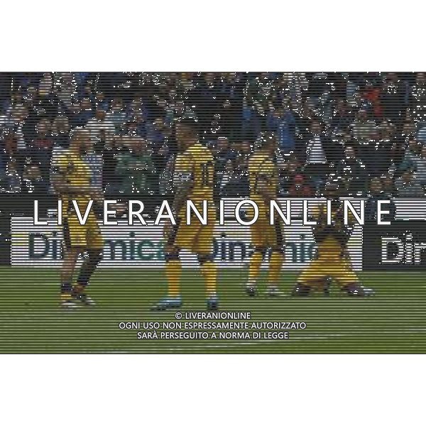 Lautaro Martinez of Inter FC celebrates after scoring second golduring Udinese FC vs FC Internazionale, 6° Serie A Enilive 2024-25 game at Bluenergy stadium in Udine (UD), Italy, on September 28, 2024. (Photo by Davide Casentini)/AGENZIA ALDO LIVERANI SAS