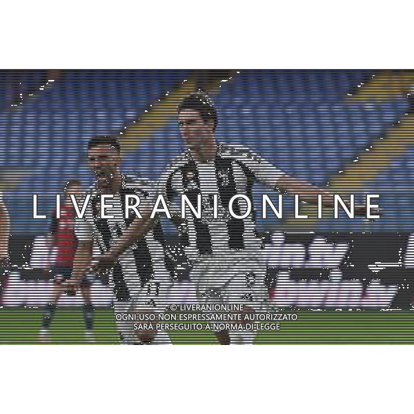 Genoa vs Juventus nella foto Dusan Vlahovic (Juventus) e Nicolas Gonzalez (Juventus) esultanza dopo il gol dell\'1 a 0 Genova 28-09-2024 Stadio Luigi Ferraris - Marassi Campionato Serie A Enilive - 6a giornata foto Roberto Garavaglia/Agenzia Aldo Liverani sas/AGENZIA ALDO LIVERANI SAS