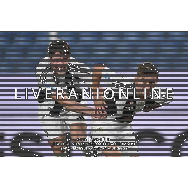 Genoa vs Juventus nella foto Dusan Vlahovic (Juventus) e Francisco Conceicao (Juventus) esultanza dopo il gol del 3 a 0 Genova 28-09-2024 Stadio Luigi Ferraris - Marassi Campionato Serie A Enilive - 6a giornata foto Roberto Garavaglia/Agenzia Aldo Liverani sas/AGENZIA ALDO LIVERANI SAS