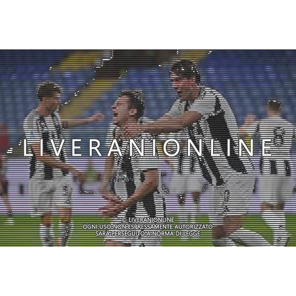 Genoa vs Juventus nella foto Francisco Conceicao (Juventus) SX e Dusan Vlahovic (Juventus) DX esultanza dopo il gol del 3 a 0 Genova 28-09-2024 Stadio Luigi Ferraris - Marassi Campionato Serie A Enilive - 6a giornata foto Roberto Garavaglia/Agenzia Aldo Liverani sas