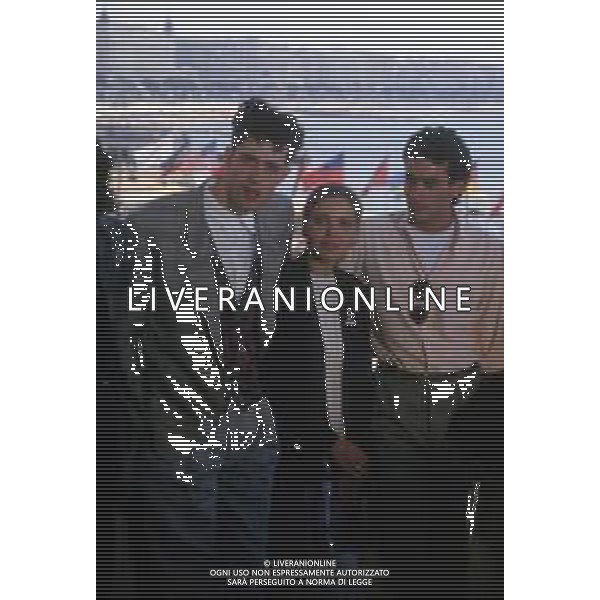 DIAP-RETROSPETTIVA RUPERT EVERETT ATTORE NELLA FOTO RUPERT EVERETT CON ORNELLA MUTI E ANTHONY DELON A CANNES NELL\'ANNO 1987 AG ALDO LIVERANI SAS 