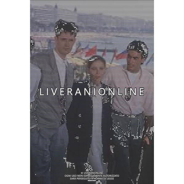 DIAP-RETROSPETTIVA RUPERT EVERETT ATTORE NELLA FOTO RUPERT EVERETT CON ORNELLA MUTI E ANTHONY DELON A CANNES NELL\'ANNO 1987 AG ALDO LIVERANI SAS 