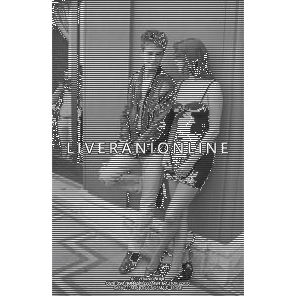 NEG-RETROSPETTIVA RUPERT EVERETT ATTORE NELLA FOTO RUPERT EVERETT CON ANNABEL BROOKS A VENEZIA ANNO 1987 AG ALDO LIVERANI SAS  