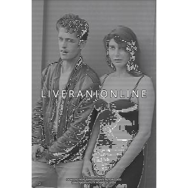 NEG-RETROSPETTIVA RUPERT EVERETT ATTORE NELLA FOTO RUPERT EVERETT CON ANNABEL BROOKS A VENEZIA ANNO 1987 AG ALDO LIVERANI SAS  