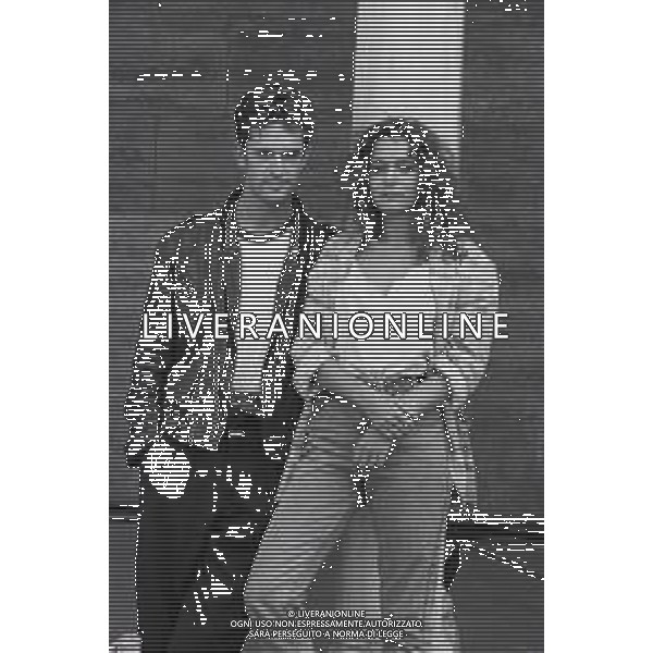 NEG-RETROSPETTIVA RUPERT EVERETT ATTORE NELLA FOTO RUPERT EVERETT CON VALERIA GOLINO A VENEZIA NELL\'ANNO 1987 AG ALDO LIVERANI SAS