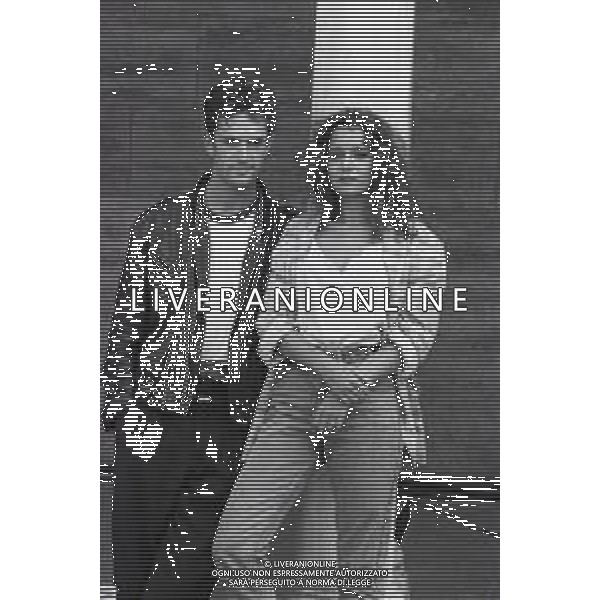 NEG-RETROSPETTIVA RUPERT EVERETT ATTORE NELLA FOTO RUPERT EVERETT CON VALERIA GOLINO A VENEZIA NELL\'ANNO 1987 AG ALDO LIVERANI SAS