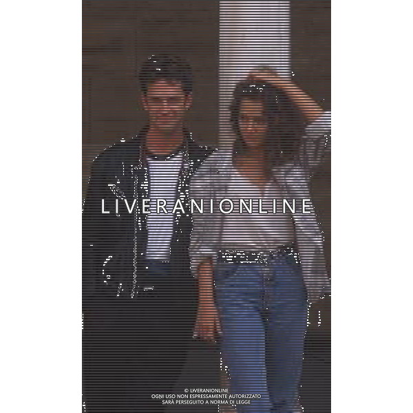 DIAP-RETROSPETTIVA RUPERT EVERETT ATTORE NELLA FOTO RUPERT EVERETT CON VALERIA GOLINO A VENEZIA NELL\'ANNO 1987 AG ALDO LIVERANI SAS