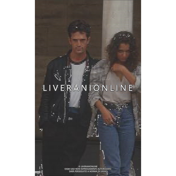 DIAP-RETROSPETTIVA RUPERT EVERETT ATTORE NELLA FOTO RUPERT EVERETT CON VALERIA GOLINO A VENEZIA NELL\'ANNO 1987 AG ALDO LIVERANI SAS