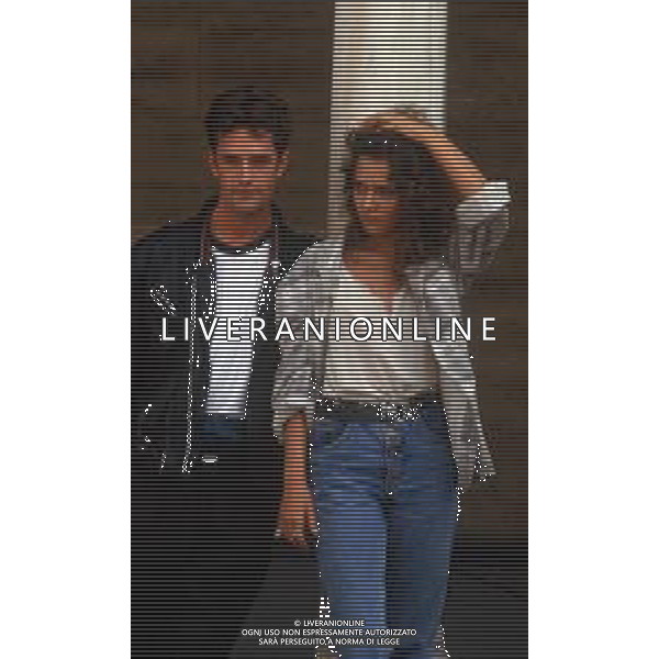 DIAP-RETROSPETTIVA RUPERT EVERETT ATTORE NELLA FOTO RUPERT EVERETT CON VALERIA GOLINO A VENEZIA NELL\'ANNO 1987 AG ALDO LIVERANI SAS