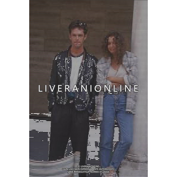 DIAP-RETROSPETTIVA RUPERT EVERETT ATTORE NELLA FOTO RUPERT EVERETT CON VALERIA GOLINO A VENEZIA NELL\'ANNO 1987 AG ALDO LIVERANI SAS