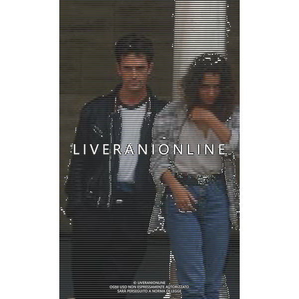 DIAP-RETROSPETTIVA RUPERT EVERETT ATTORE NELLA FOTO RUPERT EVERETT CON VALERIA GOLINO A VENEZIA NELL\'ANNO 1987 AG ALDO LIVERANI SAS