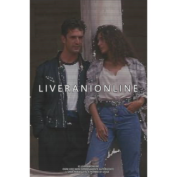 DIAP-RETROSPETTIVA RUPERT EVERETT ATTORE NELLA FOTO RUPERT EVERETT CON VALERIA GOLINO A VENEZIA NELL\'ANNO 1987 AG ALDO LIVERANI SAS