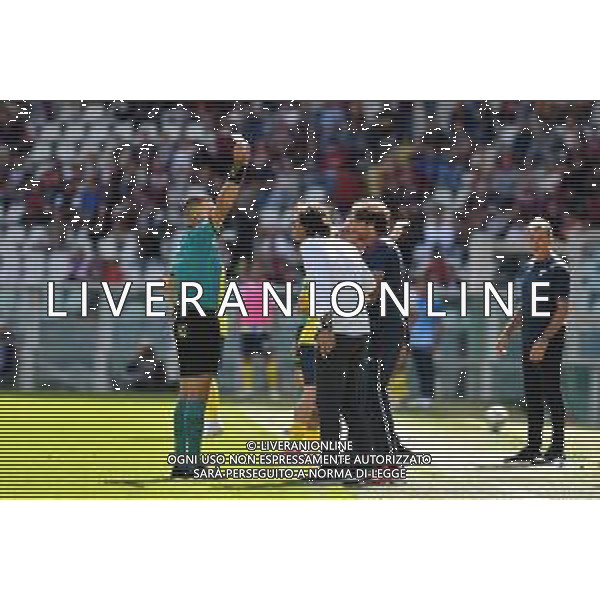 TVMV-Torino 29.09.2024 Stadio Grande Torino Manuela Viganti/Ag. Aldo Liverani sas Torino vs Lazio Campionato Calcio Serie A Enilive 2024/2025 6a giornata Nella foto: l\'arbitro sozza espelle paolo vanoli ©Viganti/AGENZIA ALDO LIVERANI SAS