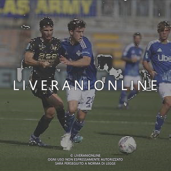 Maximo Perrone of Como 1907 play the ball during Como 1907 FC vs Hellas Verona FC, 6° Serie A Enilive 2024-25 game at G. Sinigaglia stadium in Como (CO), Italy, on September 29, 2024. (Photo by Davide Casentini)/ AGENZIA ALDO LIVERANI SAS