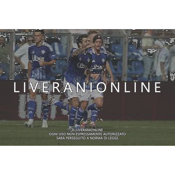 Patrick Cutrone of Como 1907 celebrates after scoring during Como 1907 FC vs Hellas Verona FC, 6° Serie A Enilive 2024-25 game at G. Sinigaglia stadium in Como (CO), Italy, on September 29, 2024. (Photo by Davide Casentini)/ AGENZIA ALDO LIVERANI SAS