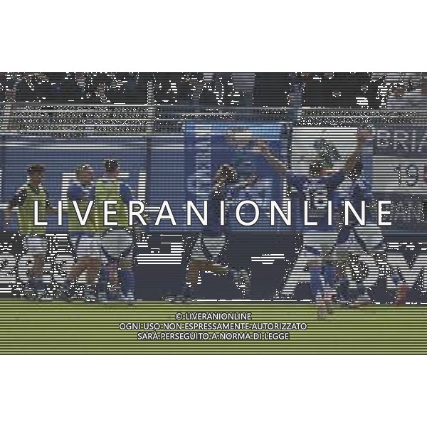 Patrick Cutrone of Como 1907 celebrates after scoring second gol during Como 1907 FC vs Hellas Verona FC, 6° Serie A Enilive 2024-25 game at G. Sinigaglia stadium in Como (CO), Italy, on September 29, 2024. (Photo by Davide Casentini)/ AGENZIA ALDO LIVERANI SAS