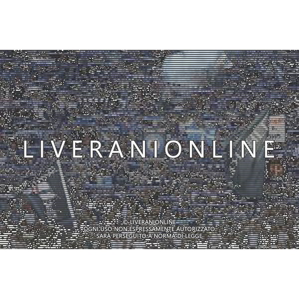 como fans show their support during Como 1907 FC vs Hellas Verona FC, 6° Serie A Enilive 2024-25 game at G. Sinigaglia stadium in Como (CO), Italy, on September 29, 2024. (Photo by Davide Casentini)/ AGENZIA ALDO LIVERANI SAS