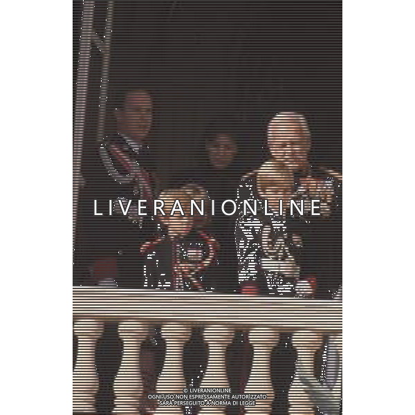 NEG-RETROSPETTIVA RANIERI DI MONACO PRINCIPE DI MONACO NELLA FOTO RANIERI DI MONACO CON ALBERTO DI MONACO E CAROLINA CON I FIGLI A MONTECARLO NELL\'ANNO 1993 AG ALDO LIVERANI SAS 