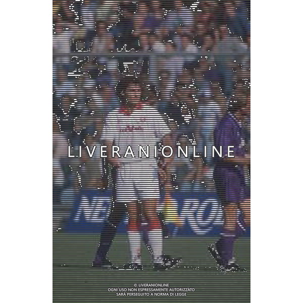 DIAP-RETROSPETTIVA RUGGERI OSCAR ALFREDO CALCIATORE NELLA FOTO RUGGERI ALFREDO OSCAR CON LA MAGLIA DELL\'ANCONA CALCIO AG ALDO LIVERANI SAS