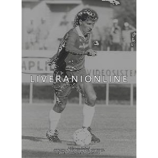 ST-RETROSPETTIVA RUGGERI OSCAR ALFREDO CALCIATORE NELLA FOTO RUGGERI ALFREDO OSCAR CON LA MAGLIA DELL\'ANCONA CALCIO AG ALDO LIVERANI SAS