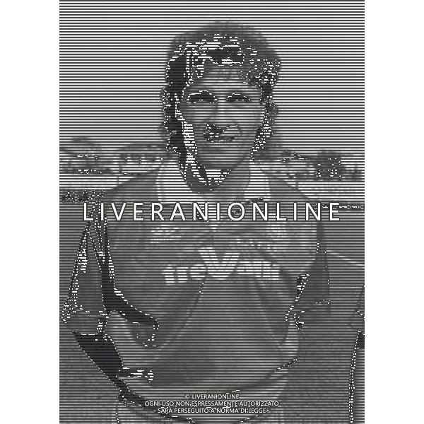 ST-RETROSPETTIVA RUGGERI OSCAR ALFREDO CALCIATORE NELLA FOTO RUGGERI ALFREDO OSCAR CON LA MAGLIA DELL\'ANCONA CALCIO AG ALDO LIVERANI SAS