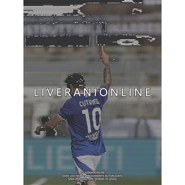 Patrick Cutrone of Como 1907 celebrates after scoring during Como 1907 FC vs Hellas Verona FC, 6° Serie A Enilive 2024-25 game at G. Sinigaglia stadium in Como (CO), Italy, on September 29, 2024. (Photo by Davide Casentini)/AGENZIA ALDO LIVERANI SAS