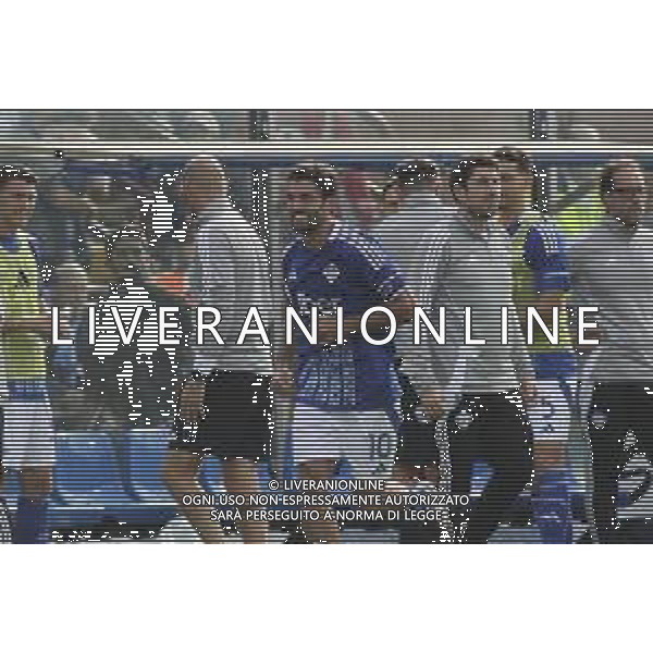 Patrick Cutrone of Como 1907 celebrates after scoring second goal during Como 1907 FC vs Hellas Verona FC, 6° Serie A Enilive 2024-25 game at G. Sinigaglia stadium in Como (CO), Italy, on September 29, 2024. (Photo by Davide Casentini)/AGENZIA ALDO LIVERANI SAS