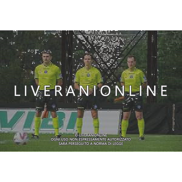Arbitro Maresca e gli assistenti La Regina e Amarante Breno vs ChievoVerona Breno 22-09-2024 Stadio Comunale Carlo e Filippo Tassara Quarta giornata campionato Serie D foto Ricky Monteiro Martins/Agenzia Liverani sas/AGENZIA ALDO LIVERANI SAS
