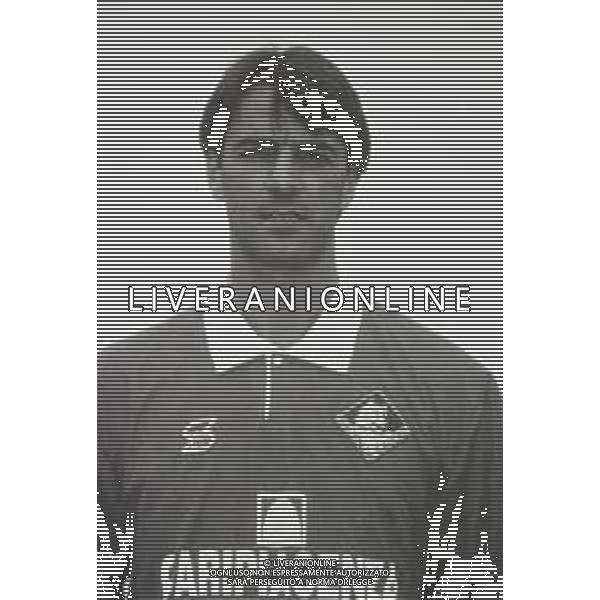 NEG-RETROSPETTIVA MACCOPPI STEFANO CALCIATORE NELLA FOTO MACCOPPI STEFANO CON LA MAGLIA DEL PIACENZA CALCIO AG ALDO LIVERANI SAS
