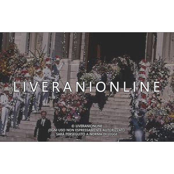 DIAP-Carolina di Monaco, nome completo Carolina Luisa Margherita Grimaldi, principessa di Hannover - Retrospettiva nella foto ai funerali del marito Stefano Casiraghi il 6 ottobre 1990 © ARCHIVIO/ AGENZIA ALDO LIVERANI SAS - ITALY ONLY EDITORIAL USE ONLY